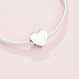 Heart Charm - Compatible with  Moments Bracelets - Jewelry for Women - Gift for Women in Your Life - Made with Sterling Silver, with Gift Box