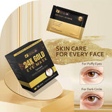 (30 Pairs) 24K Gold under Eye Mask Patches for Puffy Eyes, Dark Circles,Bags and Wrinkles with Collagen,Relieves Pressure and Reduces Wrinkles,Revitalises and Refreshes Your Skin