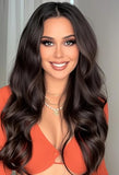 Long Ombre Blonde Wigs for Women 26 inch Long Wavy Middle Part Wig Ombre Blonde Wigs Upgraded Protein Fiber Hair Replacement Wig Cosplay Costume Halloween Wig(26'' Brown Ombre Blonde)