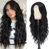 Long Ombre Blonde Wigs for Women 26 inch Long Wavy Middle Part Wig Ombre Blonde Wigs Upgraded Protein Fiber Hair Replacement Wig Cosplay Costume Halloween Wig(26'' Brown Ombre Blonde)