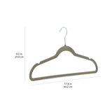 Amazon Basics Slim Velvet Non-Slip Space Saving Suit Clothes Hangers, Closet Organizer, Black, 50-Pack