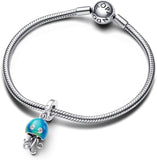 Color-Changing Jellyfish Dangle Charm - Compatible with  Moments Jewelry - Stunning Jewelry for Women - Great Gift for Her - Sterling Silver & Enamel with Cubic Zirconia - with Gift Box
