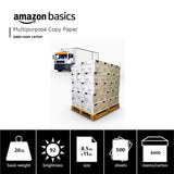 Amazon Basics Multipurpose Copy Printer Paper, 8.5 x 11 Inches, 20 lb, 92 Bright, White, 1 Ream (500 Sheets), Jam-Free