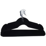 Amazon Basics Slim Velvet Non-Slip Space Saving Suit Clothes Hangers, Closet Organizer, Black, 50-Pack