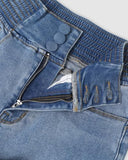 CHICME Women's High Waisted Jeans Stretchy Bootcut Pants with Elastic Waistband Denim Pants for Women