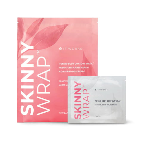 It Works! New Packaging Coming Soon Skinny Wrap, 3 Count (Pack of 1) - Transformative Body Wraps with Seaweed, Green Tea, and Guarana for Firming, Toning, and Contouring - Ideal Wraps Enthusiasts