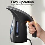 HiLIFE Steamer for Clothes, Portable Handheld Design, 240ml Big Capacity, 700W, Strong Penetrating Steam, Removes Wrinkle, for Home, Office(ONLY FOR 120V)-(Ocean Blue)