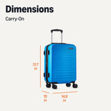 Amazon Basics 3-Piece Hardshell Suitcases Set (21", 26", 30"), Expandable For Up to 25% More Space, With Scratch-Resistant Finish, Four Multi-Directional Wheels, Rose Gold