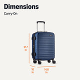 Amazon Basics 3-Piece Hardshell Suitcases Set (21", 26", 30"), Expandable For Up to 25% More Space, With Scratch-Resistant Finish, Four Multi-Directional Wheels, Rose Gold