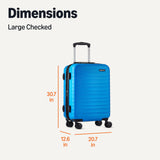 Amazon Basics 3-Piece Hardshell Suitcases Set (21", 26", 30"), Expandable For Up to 25% More Space, With Scratch-Resistant Finish, Four Multi-Directional Wheels, Rose Gold