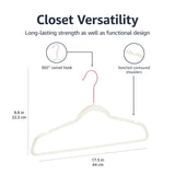 Amazon Basics Slim Velvet Non-Slip Space Saving Suit Clothes Hangers, Closet Organizer, Black, 50-Pack