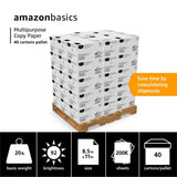 Amazon Basics Multipurpose Copy Printer Paper, 8.5 x 11 Inches, 20 lb, 92 Bright, White, 1 Ream (500 Sheets), Jam-Free