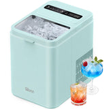 Silonn Ice Maker Countertop, Portable Ice Machine with Carry Handle, Self-Cleaning Ice Makers with Basket and Scoop, 9 Cubes in 6 Mins, 26 lbs per Day, Ideal for Home, Kitchen, Camping, RV