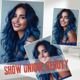 Long Ombre Blonde Wigs for Women 26 inch Long Wavy Middle Part Wig Ombre Blonde Wigs Upgraded Protein Fiber Hair Replacement Wig Cosplay Costume Halloween Wig(26'' Brown Ombre Blonde)