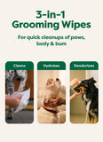 Earth Rated Dog Wipes for Paws & Butt, Deodorizing, Unscented, 100ct