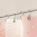 Titanker Shower Curtain Hooks Rings, Rust Resistant Metal Minimalist Simple Double Glide Shower Hooks for Bathroom Shower Rods Curtains, Set of 12 Hooks - Black