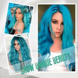 Long Ombre Blonde Wigs for Women 26 inch Long Wavy Middle Part Wig Ombre Blonde Wigs Upgraded Protein Fiber Hair Replacement Wig Cosplay Costume Halloween Wig(26'' Brown Ombre Blonde)