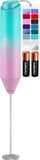 Zulay Kitchen Powerful Milk Frother Wand With Duracell Batteries - Ultra Fast Handheld Drink Mixer - Electric Whisk Foam Maker for Coffee, Lattes, Cappuccino & Matcha - Triple Whisk - Black