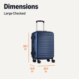 Amazon Basics 3-Piece Hardshell Suitcases Set (21", 26", 30"), Expandable For Up to 25% More Space, With Scratch-Resistant Finish, Four Multi-Directional Wheels, Rose Gold