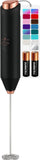 Zulay Kitchen Powerful Milk Frother Wand With Duracell Batteries - Ultra Fast Handheld Drink Mixer - Electric Whisk Foam Maker for Coffee, Lattes, Cappuccino & Matcha - Triple Whisk - Black