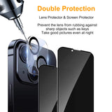 PEHAEL for iPhone 17 Pro Max Privacy Screen Protector+Camera Lens Protector