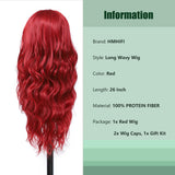 Long Ombre Blonde Wigs for Women 26 inch Long Wavy Middle Part Wig Ombre Blonde Wigs Upgraded Protein Fiber Hair Replacement Wig Cosplay Costume Halloween Wig(26'' Brown Ombre Blonde)