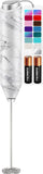 Zulay Kitchen Powerful Milk Frother Wand With Duracell Batteries - Ultra Fast Handheld Drink Mixer - Electric Whisk Foam Maker for Coffee, Lattes, Cappuccino & Matcha - Triple Whisk - Black