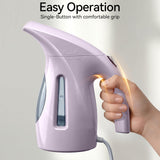 HiLIFE Steamer for Clothes, Portable Handheld Design, 240ml Big Capacity, 700W, Strong Penetrating Steam, Removes Wrinkle, for Home, Office(ONLY FOR 120V)-(Ocean Blue)