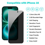PEHAEL for iPhone 17 Pro Max Privacy Screen Protector+Camera Lens Protector