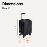 Amazon Basics 3-Piece Hardshell Suitcases Set (21", 26", 30"), Expandable For Up to 25% More Space, With Scratch-Resistant Finish, Four Multi-Directional Wheels, Rose Gold