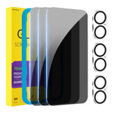 PEHAEL for iPhone 17 Pro Max Privacy Screen Protector+Camera Lens Protector