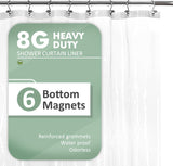 Barossa Design Oeko-tex Certified Shower Curtain Liner Standard Size, Clear