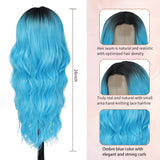 Long Ombre Blonde Wigs for Women 26 inch Long Wavy Middle Part Wig Ombre Blonde Wigs Upgraded Protein Fiber Hair Replacement Wig Cosplay Costume Halloween Wig(26'' Brown Ombre Blonde)