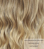 Long Ombre Blonde Wigs for Women 26 inch Long Wavy Middle Part Wig Ombre Blonde Wigs Upgraded Protein Fiber Hair Replacement Wig Cosplay Costume Halloween Wig(26'' Brown Ombre Blonde)