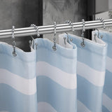 Titanker Shower Curtain Hooks Rings, Rust Resistant Metal Minimalist Simple Double Glide Shower Hooks for Bathroom Shower Rods Curtains, Set of 12 Hooks - Black