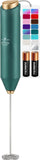 Zulay Kitchen Powerful Milk Frother Wand With Duracell Batteries - Ultra Fast Handheld Drink Mixer - Electric Whisk Foam Maker for Coffee, Lattes, Cappuccino & Matcha - Triple Whisk - Black