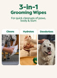 Earth Rated Dog Wipes for Paws & Butt, Deodorizing, Unscented, 100ct