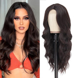 Long Ombre Blonde Wigs for Women 26 inch Long Wavy Middle Part Wig Ombre Blonde Wigs Upgraded Protein Fiber Hair Replacement Wig Cosplay Costume Halloween Wig(26'' Brown Ombre Blonde)