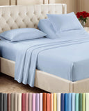 Queen Size 4 Piece Sheet Set - Comfy Breathable & Cooling Sheets - White