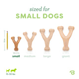 Benebone Wishbone Dog Chew Toy for Aggressive Chewers, Real Bacon, Medium