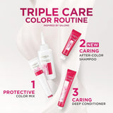 L'Oreal Paris Excellence Crème Permanent Hair Dye, Triple Care Hair Color with Hyaluronic Acid for 100% Gray Coverage, 4 Dark Brown, 1 Kit (Packaging May Vary)