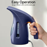HiLIFE Steamer for Clothes, Portable Handheld Design, 240ml Big Capacity, 700W, Strong Penetrating Steam, Removes Wrinkle, for Home, Office(ONLY FOR 120V)-(Ocean Blue)