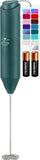 Zulay Kitchen Powerful Milk Frother Wand With Duracell Batteries - Ultra Fast Handheld Drink Mixer - Electric Whisk Foam Maker for Coffee, Lattes, Cappuccino & Matcha - Triple Whisk - Black