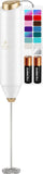 Zulay Kitchen Powerful Milk Frother Wand With Duracell Batteries - Ultra Fast Handheld Drink Mixer - Electric Whisk Foam Maker for Coffee, Lattes, Cappuccino & Matcha - Triple Whisk - Black