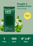 Earth Rated Dog Wipes for Paws & Butt, Deodorizing, Unscented, 100ct