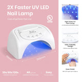 Beetles Gel Nail Polish Kit with U V Light 80Pcs Color Enchantment 55 Colors Gel Polish Starter Kit with Base Top Coat Nail Art Stickers Manicure Tools Gift for Women