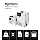 Amazon Basics Multipurpose Copy Printer Paper, 8.5 x 11 Inches, 20 lb, 92 Bright, White, 1 Ream (500 Sheets), Jam-Free
