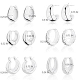 Wgoud 6 Pairs Chunky Gold Hoop Earrings for Women, 14K Gold Plated Hoop Earrings Hypoallergenic, Thick Lightweight Twisted Huggie Hoops Earring Set for Women’s Jewelry GIfts