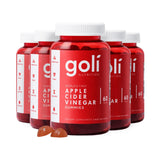 Goli Vitaminas en gomitas de vinagre de sidra de manzana, 60 unidades, vitaminas B9 y B12, sin gelatina, sin gluten, veganas y sin OMG