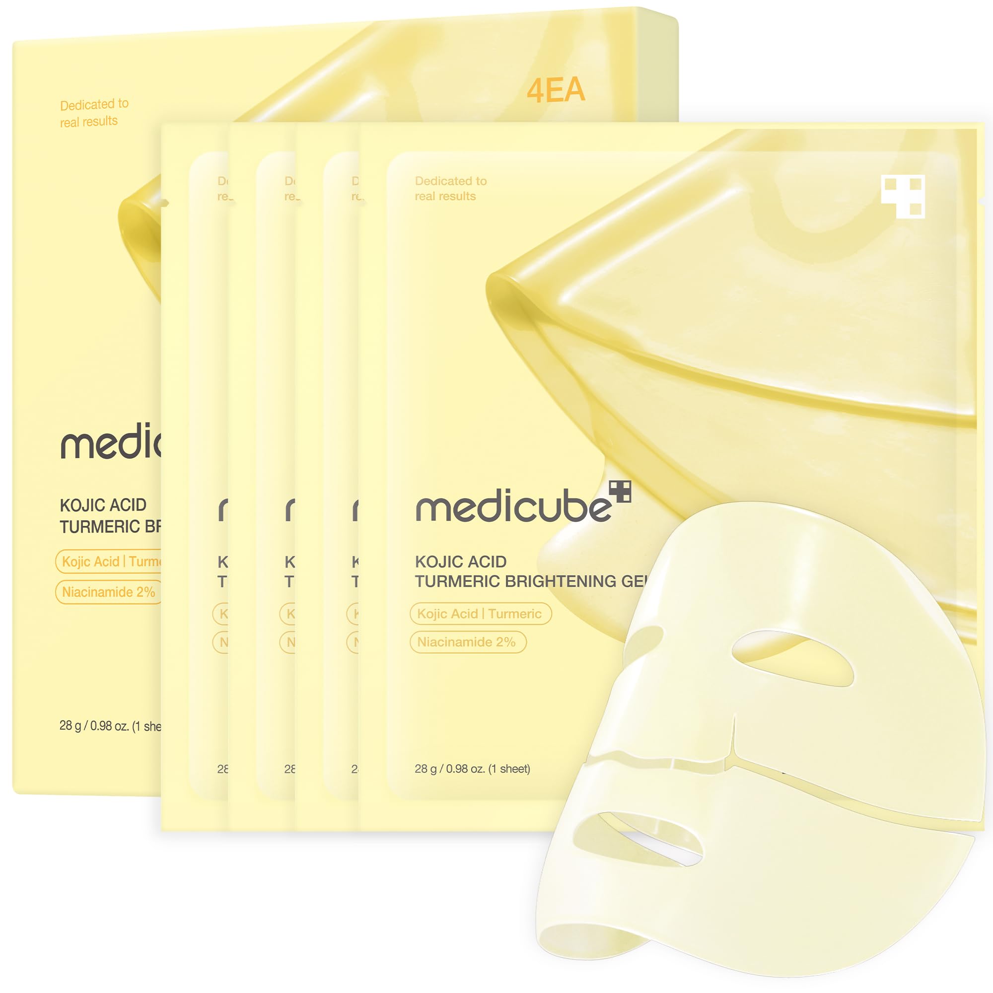 Medicube Jelly Gel Mask with Salmon DNA PDRN Pink Collagen | Overnight Face Mask for Glass Glow Skin | Elasticity, Hydrating, Firming and Moisturizing | Korean Skincare, 28g x 4ea